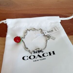 NWT‎ Coach Strawberry Charm Bracelet